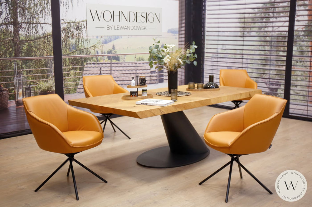 4 Esszimmerstühle Modell 1250 in Leder X Happy gold Koinor