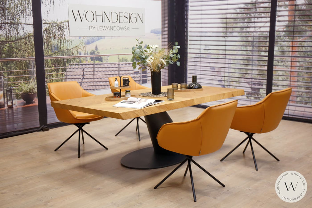 4 Esszimmerstühle Modell 1250 in Leder X Happy gold Koinor