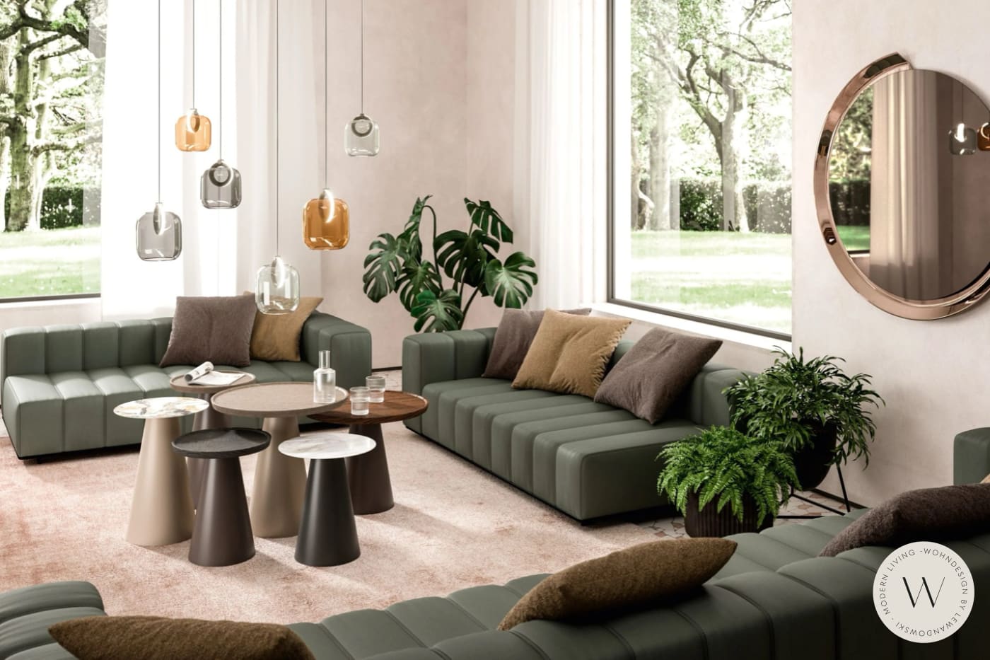 Beistelltisch KONY in Wild Carbon Oak Ozzio®Italia