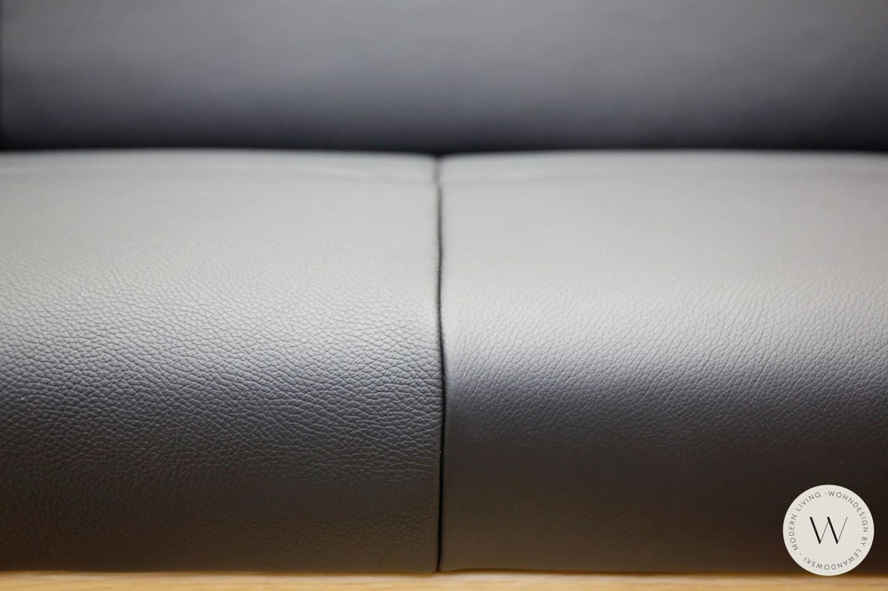 Diningsystem Bank + 4 Stühle in Leder B Bull nero Koinor