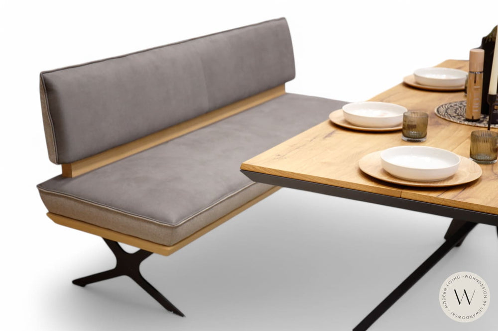 Diningsystem Bank + 4 Stühle in Mikrofaser Zenit Koinor