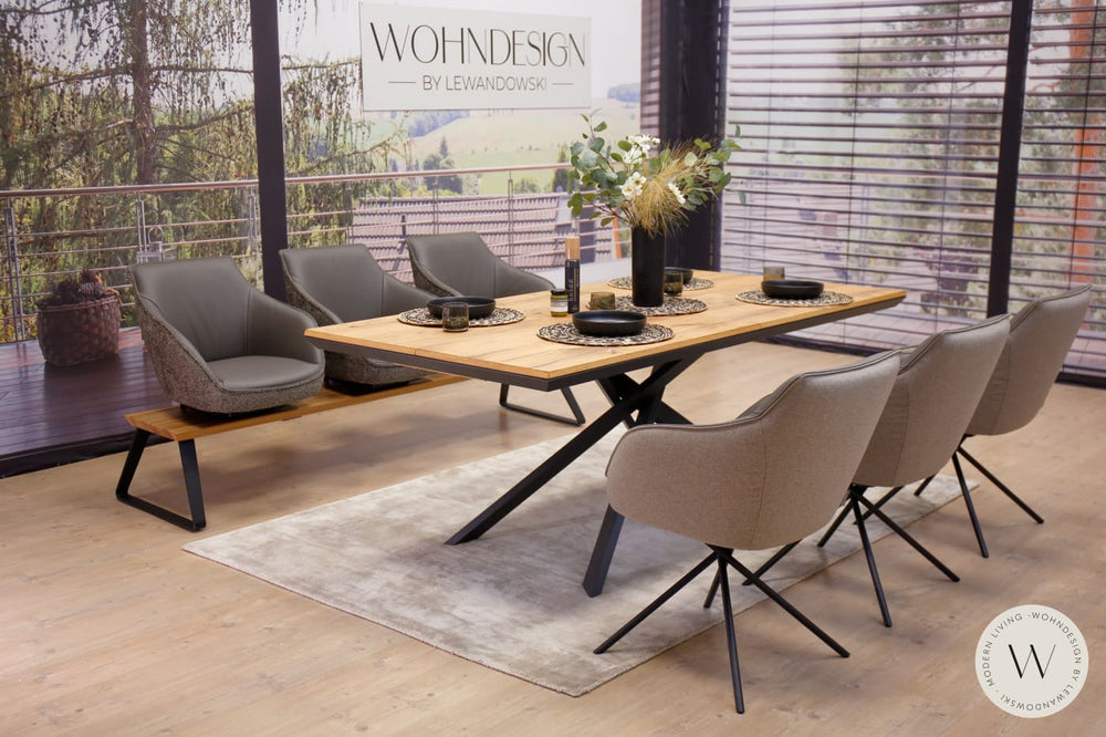 Dinnerbank Modell Movy in Leder B Bull carbone Koinor