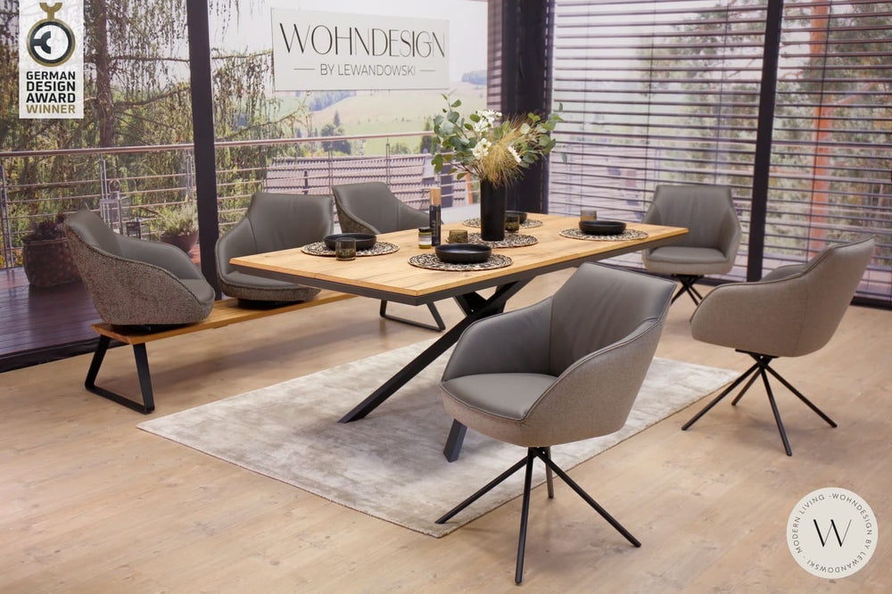 Dinnerbank Modell Movy in Leder B Bull carbone Koinor