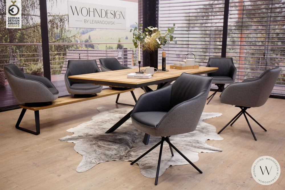Dinnerbank Modell Movy in Leder B Bull nero Koinor