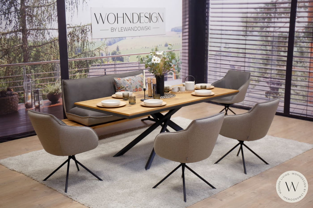 Dinnergruppe Schwof + 4 Stühle in Mikrofaser Zenit Koinor