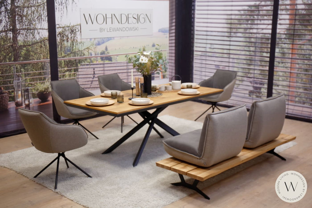 Dinnergruppe Schwof + 4 Stühle in Mikrofaser Zenit Koinor