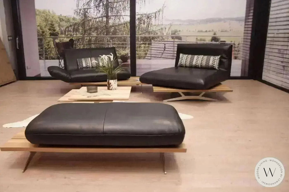 Eckgarnitur Modell Marilyn in Leder A Soft noir Koinor