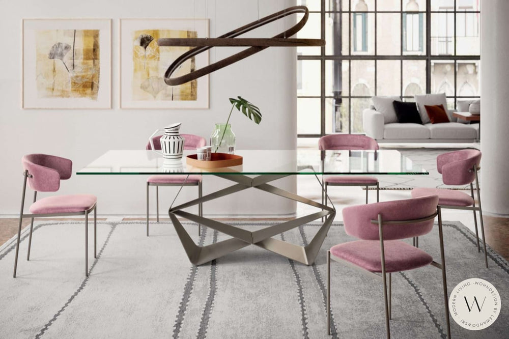 Esstisch Modell Gem in Glas Verre Ozzio®Italia