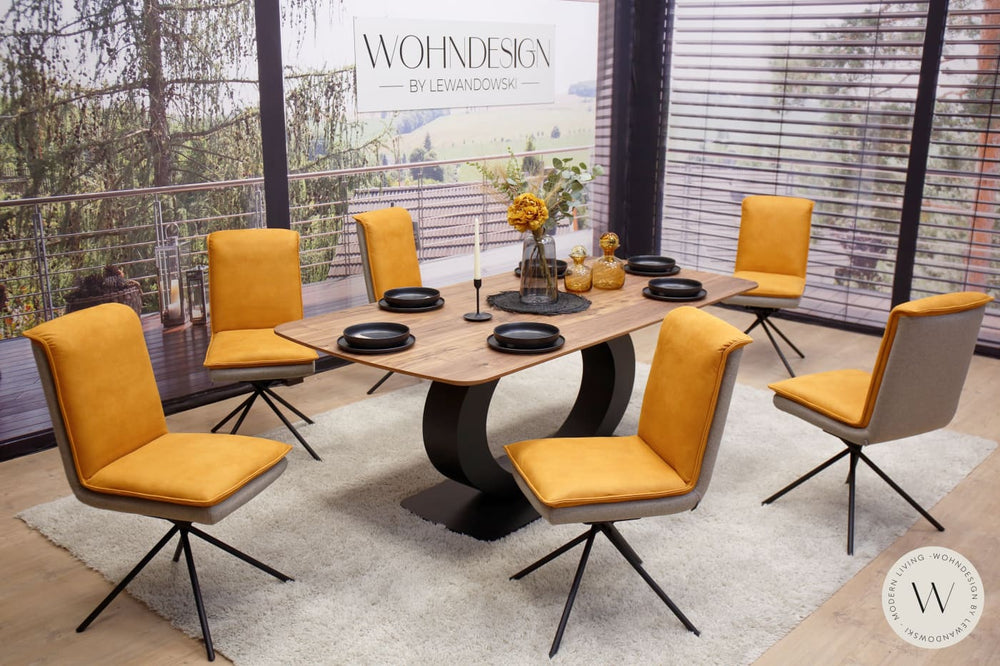 Esszimmerstühle 6 Stück Modell 1223 in Mikrofaser Zenit Koinor