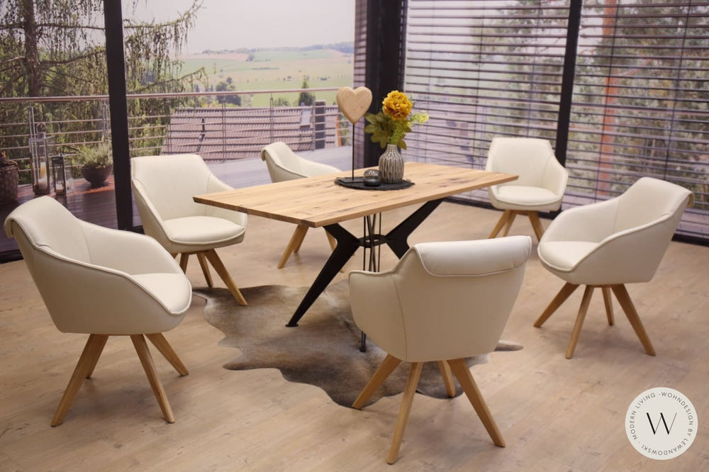 Esszimmerstühle Modell 1250 Leder B Bull perla Koinor