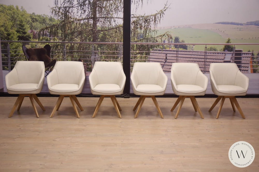 Esszimmerstühle Modell 1250 Leder B Bull perla Koinor