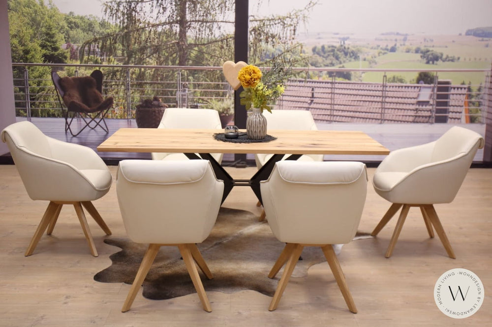 Esszimmerstühle Modell 1250 Leder B Bull perla Koinor