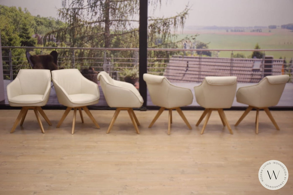 Esszimmerstühle Modell 1250 Leder B Bull perla Koinor