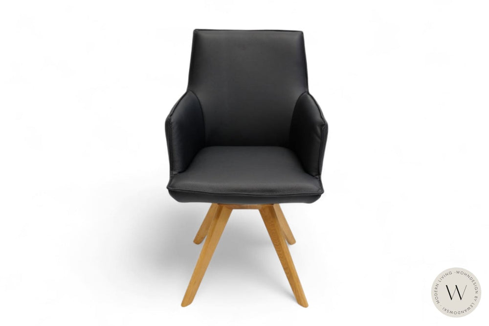 Esszimmerstuhl Modell 1250 S4VX Leder B Bull nero Koinor