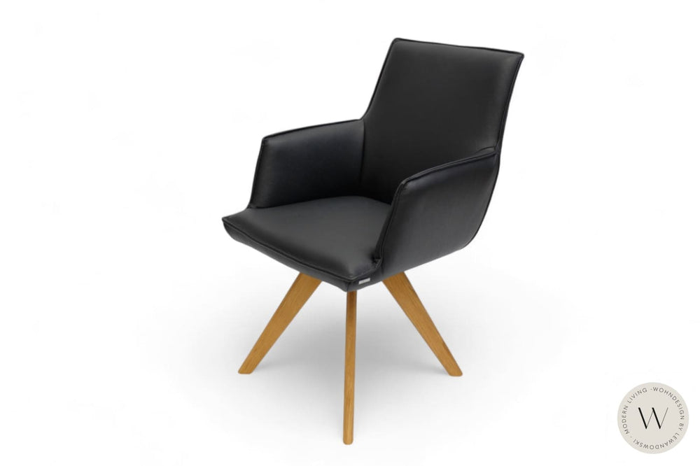 Esszimmerstuhl Modell 1250 S4VX Leder B Bull nero Koinor