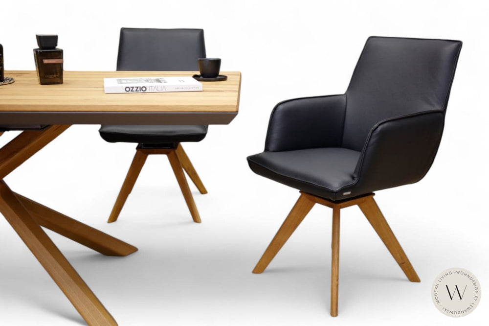 Esszimmerstuhl Modell 1250 S4VX Leder B Bull nero Koinor