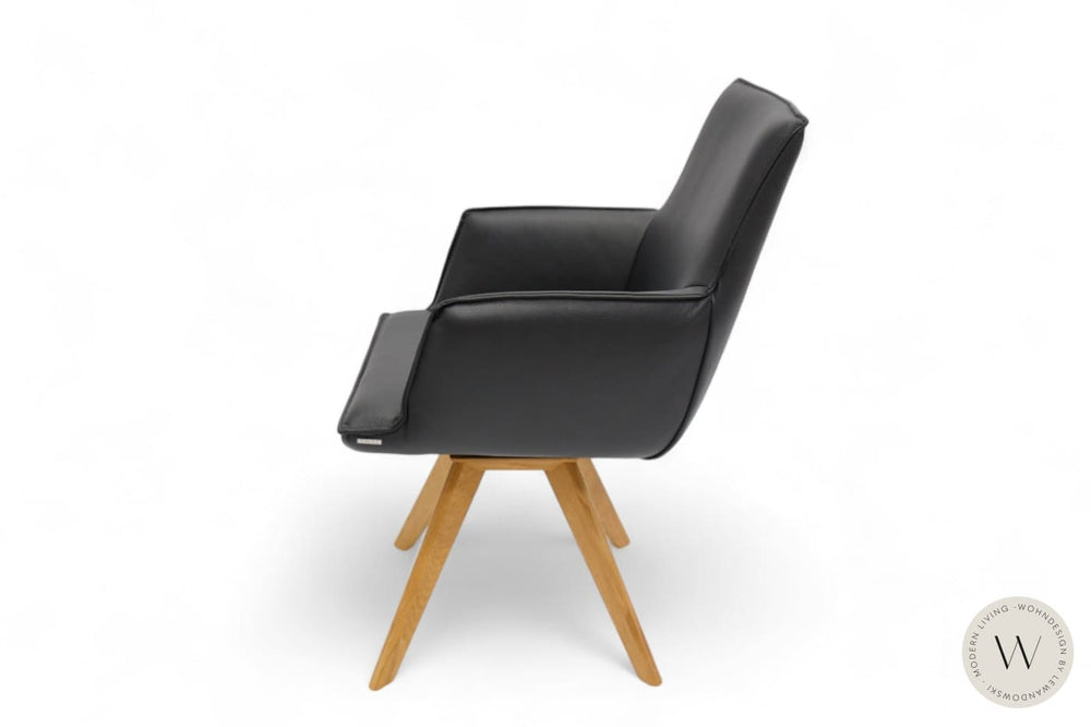 Esszimmerstuhl Modell 1250 S4VX Leder B Bull nero Koinor