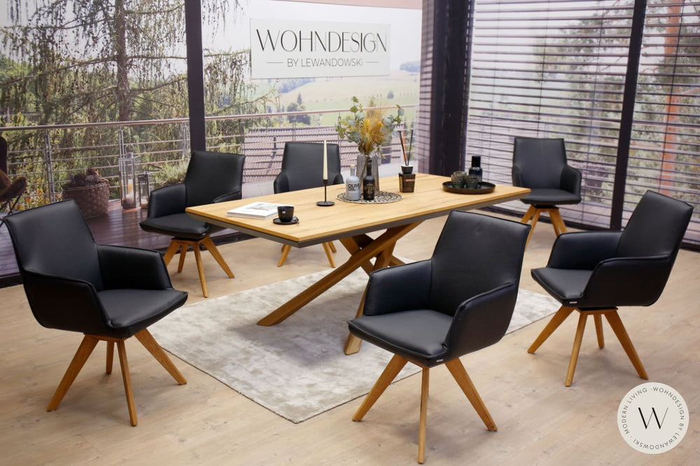 Esszimmerstuhl Modell 1250 S4VX Leder B Bull nero Koinor