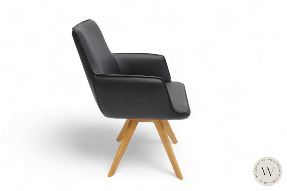 Esszimmerstuhl Modell 1250 S4VX Leder B Bull nero Koinor