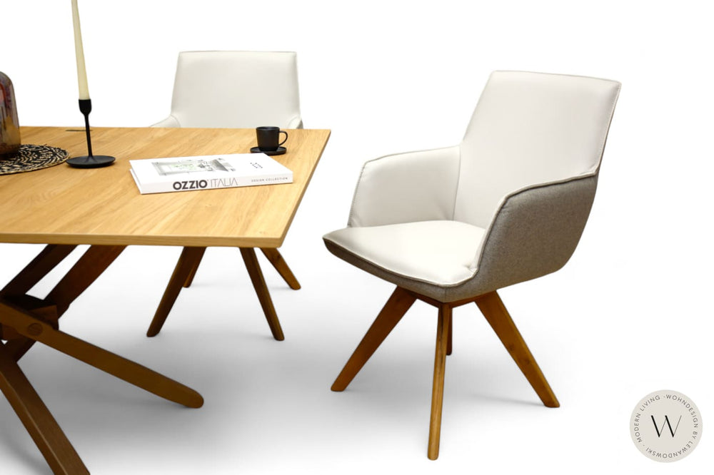 Esszimmerstuhl Modell 1250 S6VX in Leder B Bull perla Koinor