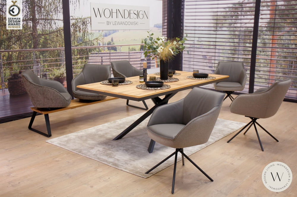 Esszimmerstuhl Modell 1250 S7MX Leder B Bull carbone Koinor