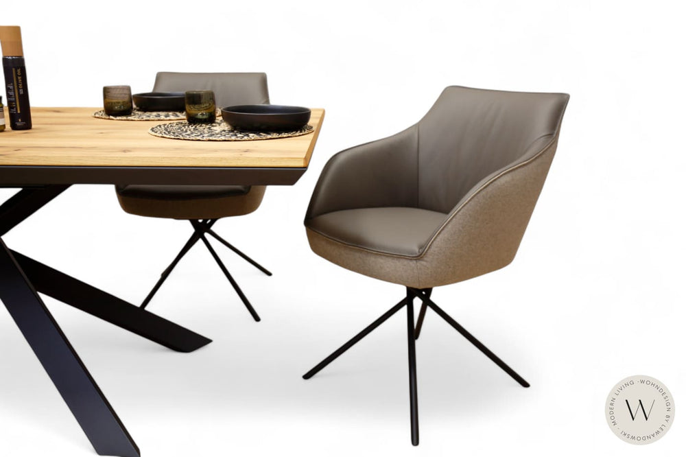 Esszimmerstuhl Modell 1250 S7MX Leder B Bull carbone Koinor