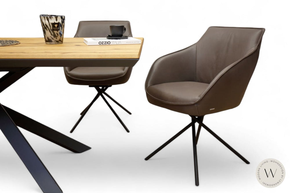 Esszimmerstuhl Modell 1250 S7MX Leder B Bull moretto Koinor