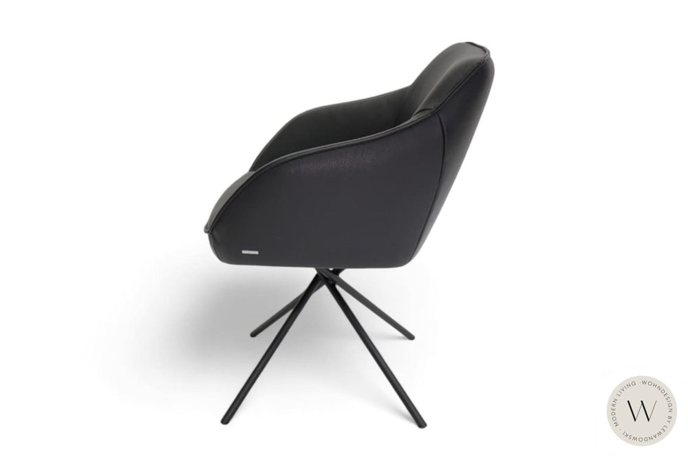 Esszimmerstuhl Modell 1250 S7MX Leder B Bull nero Koinor