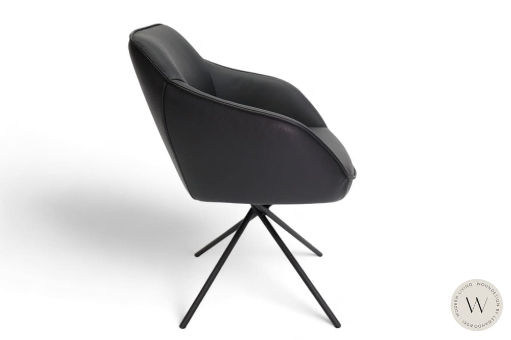 Esszimmerstuhl Modell 1250 S7MX Leder B Bull nero Koinor