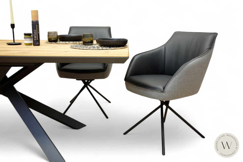 Esszimmerstuhl Modell 1250 S7MX Leder B Bull nero Koinor