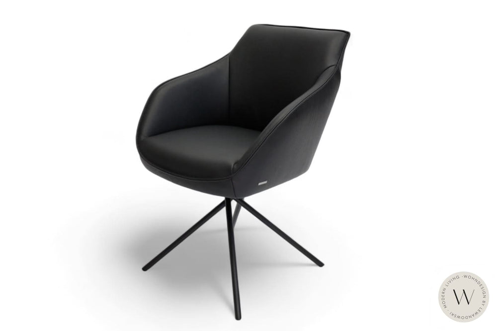 Esszimmerstuhl Modell 1250 S7MX Leder B Bull nero Koinor