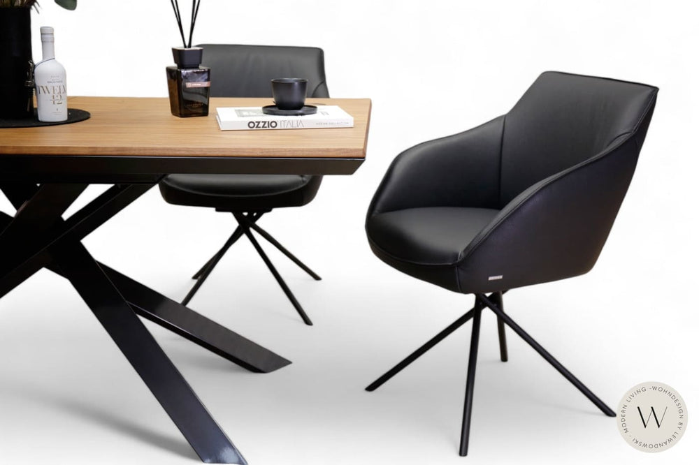 Esszimmerstuhl Modell 1250 S7MX Leder B Bull nero Koinor