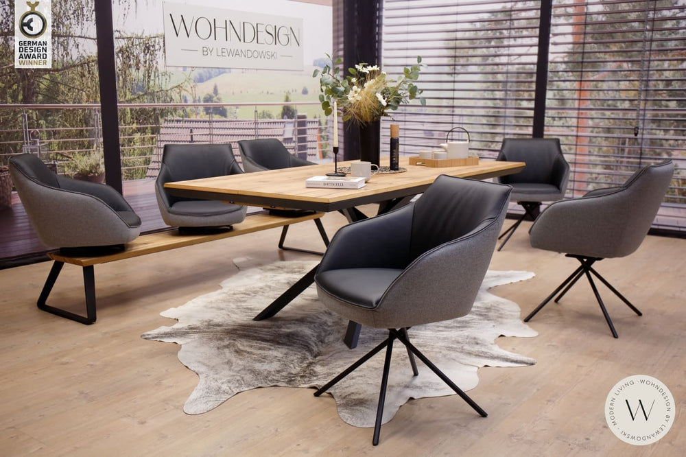 Esszimmerstuhl Modell 1250 S7MX Leder B Bull nero Koinor