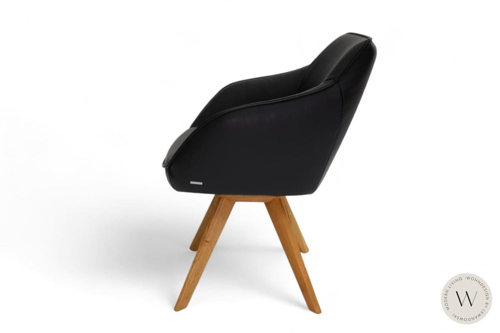 Esszimmerstuhl Modell 1250 S7VX Leder B Bull nero Koinor