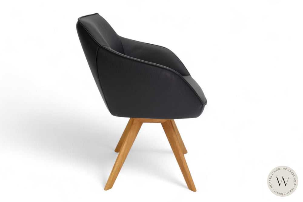 Esszimmerstuhl Modell 1250 S7VX Leder B Bull nero Koinor