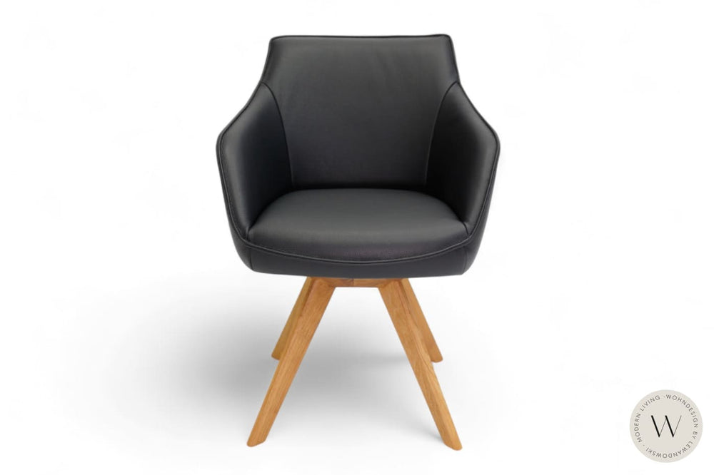 Esszimmerstuhl Modell 1250 S7VX Leder B Bull nero Koinor