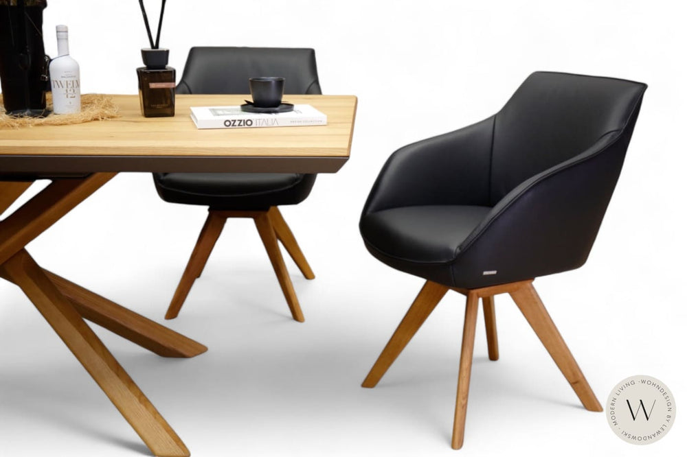 Esszimmerstuhl Modell 1250 S7VX Leder B Bull nero Koinor