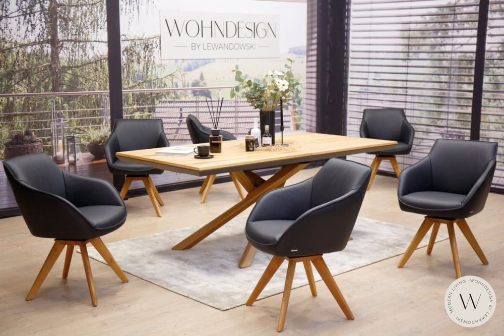 Esszimmerstuhl Modell 1250 S7VX Leder B Bull nero Koinor