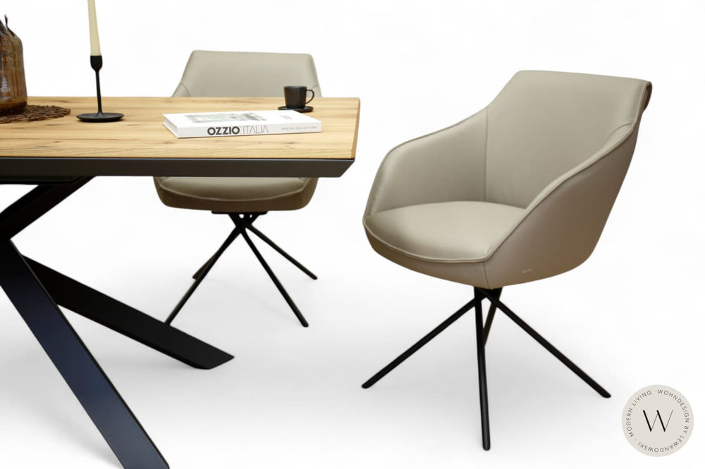 Esszimmerstuhl Modell 1250 S9MX Leder B Bull nebbia Koinor