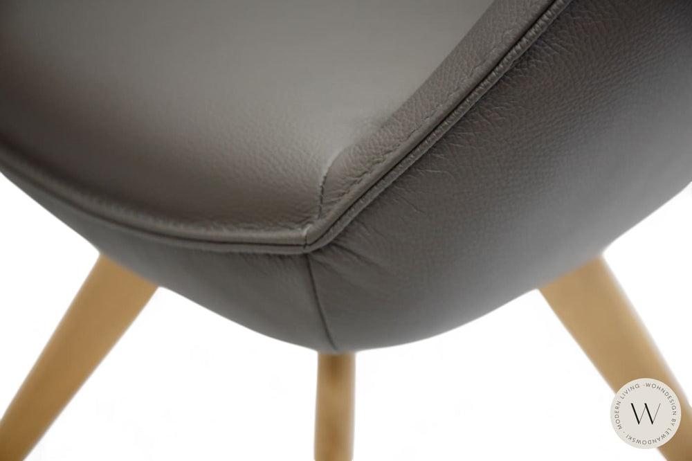 Esszimmerstuhl Modell 1250 S9VX Leder B Bull carbone Koinor