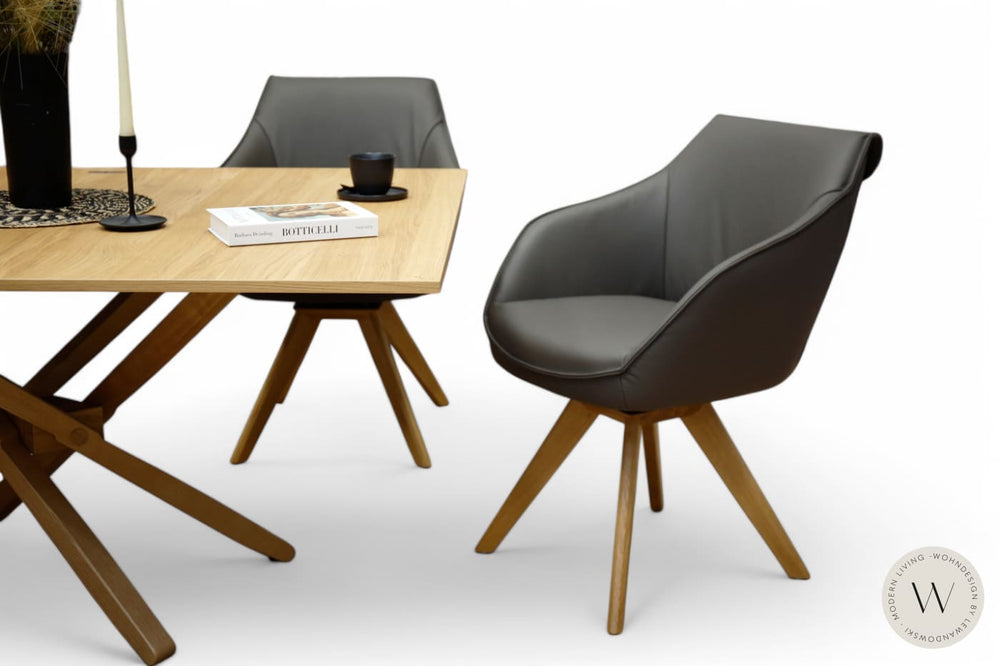 Esszimmerstuhl Modell 1250 S9VX Leder B Bull carbone Koinor