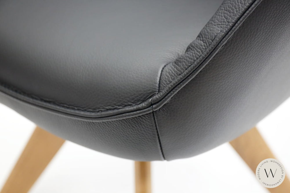 Esszimmerstuhl Modell 1250 S9VX Leder B Bull nero Koinor