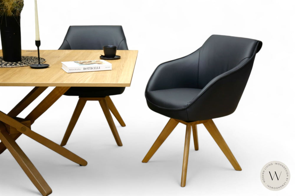 Esszimmerstuhl Modell 1250 S9VX Leder B Bull nero Koinor