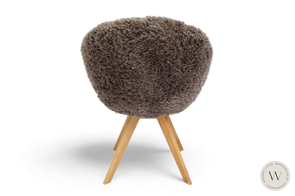 Esszimmerstuhl Modell 1291 Mikrofaser Bison / Stoff Doodle / Schemel in Massivholz Koinor