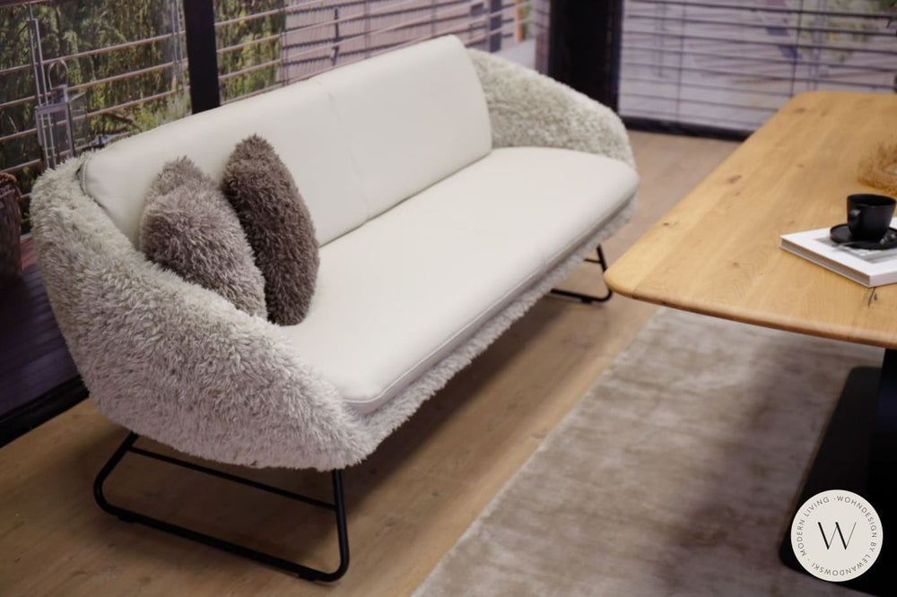 Modell Boneo in Leder B Bull perla inkl. 3 Stühle Koinor