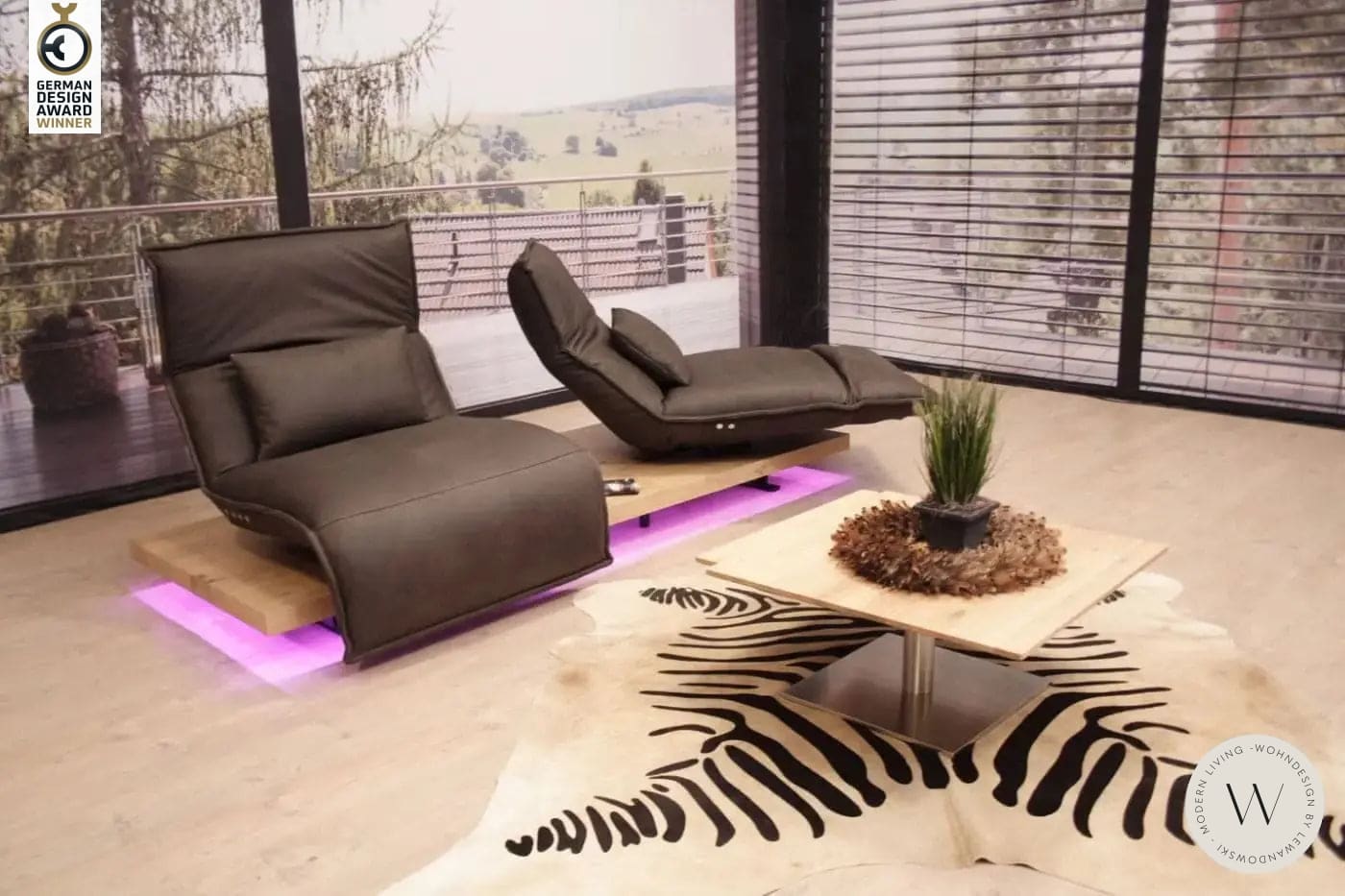 Modell Epos 2 Sofa C in Leder A India schoko Koinor