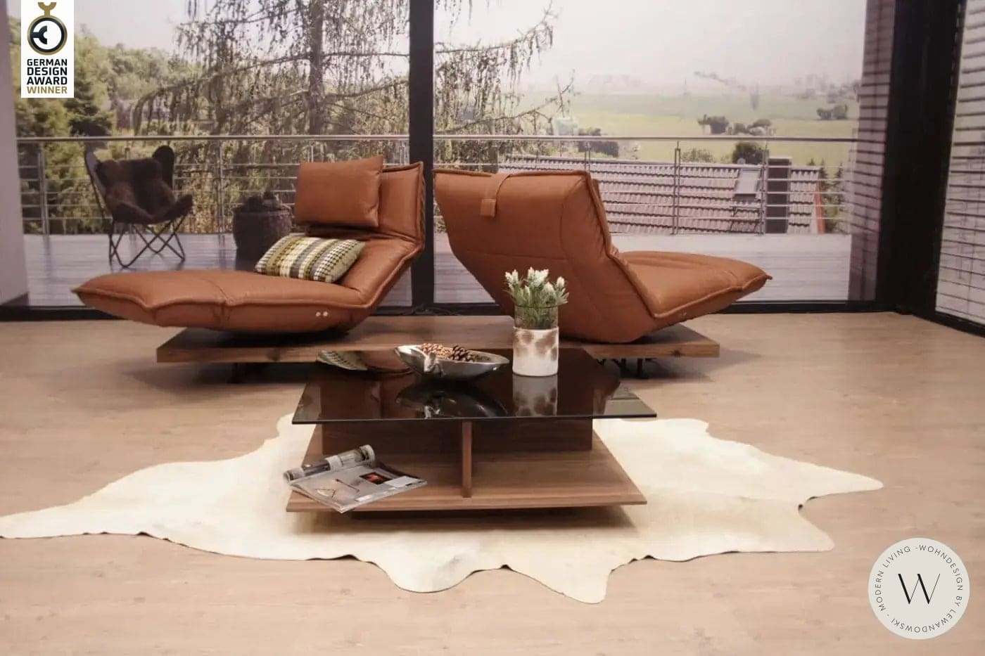 Modell Epos 2 Sofa C in Leder C Classic cognac Koinor
