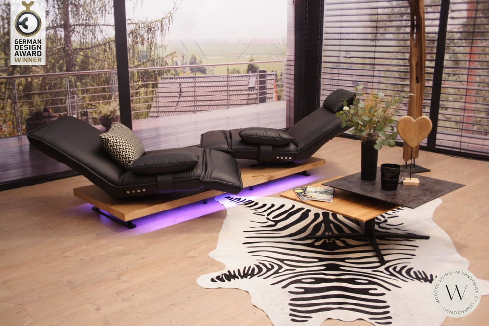 Modell Epos 2 Sofa C Leder B Bull nero Koinor