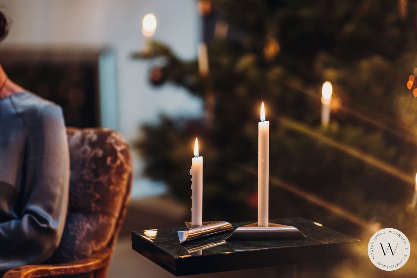 Square Candle Kerzenhalter silber WOHNDESIGN by Lewandowski