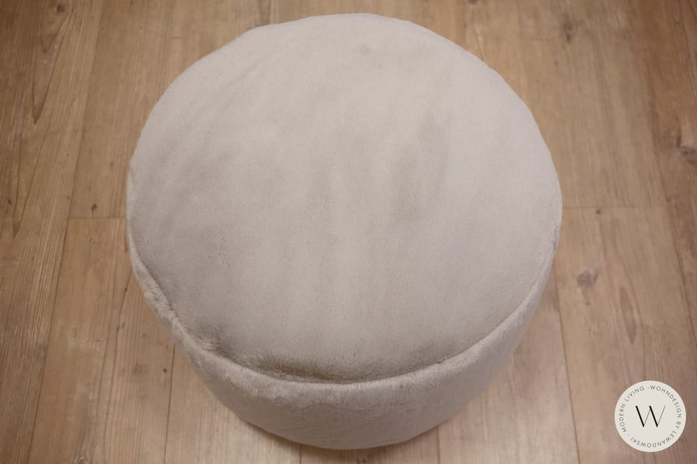 1x Dreh- & Schaukelsessel Modell Donna inkl. Hocker in Stoff Fuzzy Bullfrog
